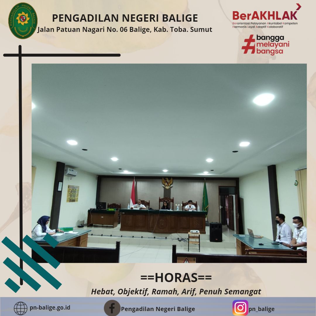 Rapat Bulanan dan Pembinaan Pengadilan Negeri Balige Periode April 2022